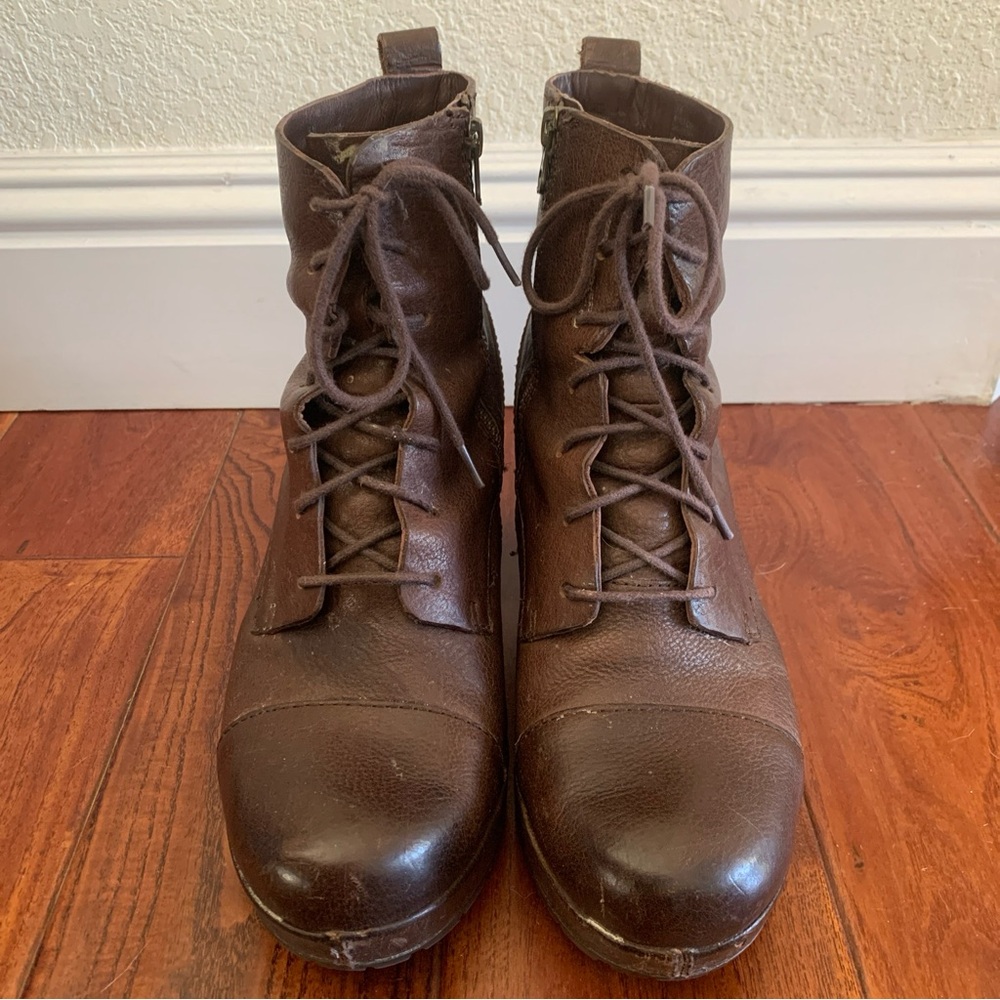 KORK-EASE Cona Boots Size 9M Brown Full-Grain Leather K41723 US Cottegecore